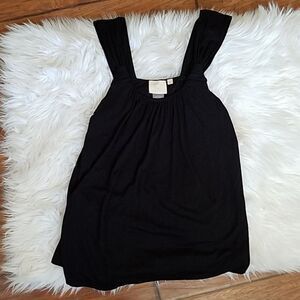 Anthropologie Vanessa Virginia Black Flowy Tank